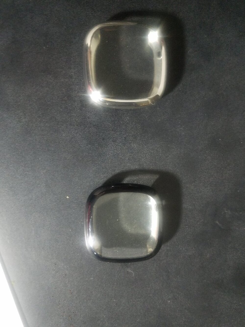 Set of 2 Fitbit Versa 3  Black And Silver Protective Watch Covers